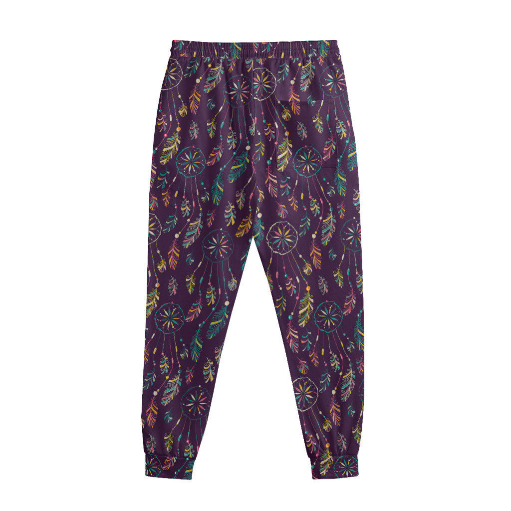 Purple Bohemian Dream Catcher Print Sweatpants