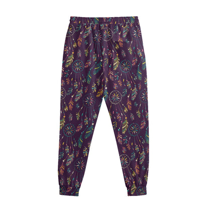 Purple Bohemian Dream Catcher Print Sweatpants