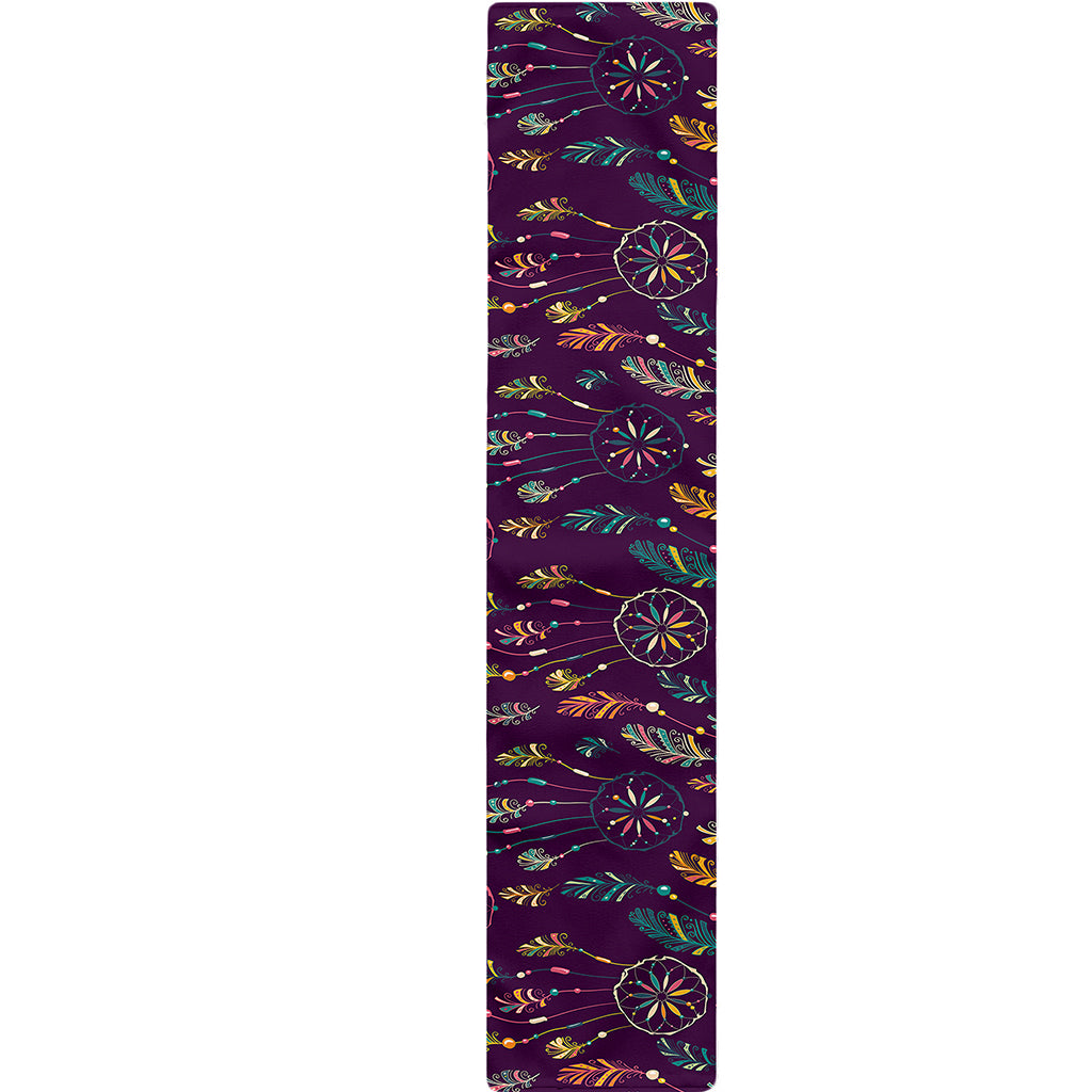 Purple Bohemian Dream Catcher Print Table Runner