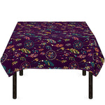 Purple Bohemian Dream Catcher Print Tablecloth