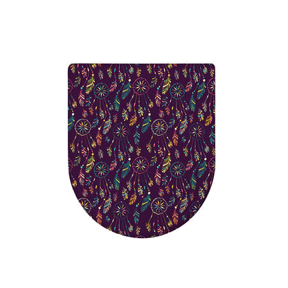 Purple Bohemian Dream Catcher Print Toilet Lid Cover