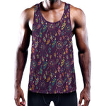 Purple Bohemian Dream Catcher Print Training Tank Top