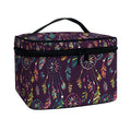 Purple Bohemian Dream Catcher Print Travel Makeup Bag