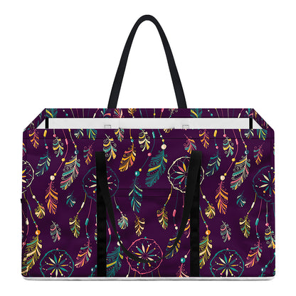 Purple Bohemian Dream Catcher Print Utility Tote Bag