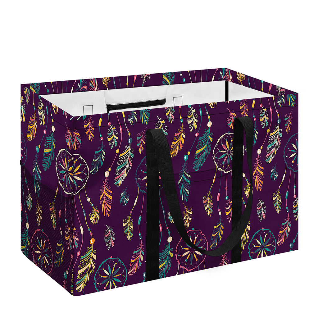 Purple Bohemian Dream Catcher Print Utility Tote Bag