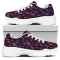Purple Bohemian Dream Catcher Print White Chunky Shoes