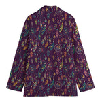 Purple Bohemian Dream Catcher Print Women's Blazer