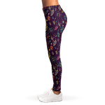 Purple Bohemian Dream Catcher Print Women's Leggings