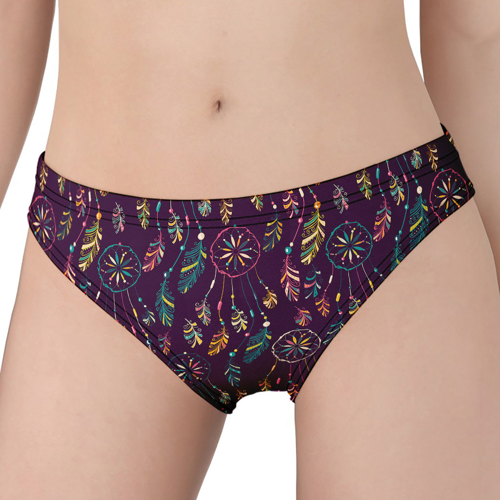 Purple Bohemian Dream Catcher Print Women's Panties