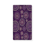 Purple Bohemian Mandala Pattern Print Baby Crib Sheet