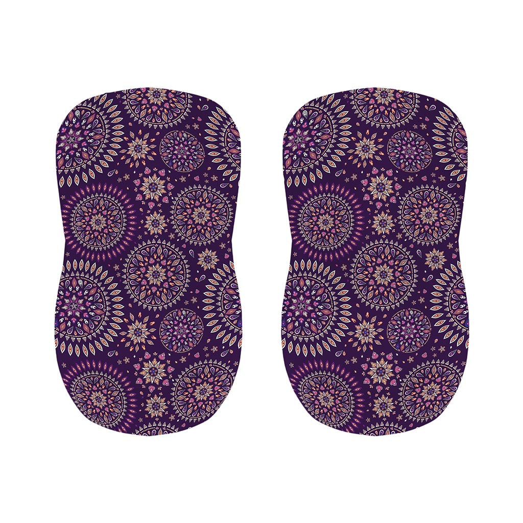 Purple Bohemian Mandala Pattern Print Bar Stool Covers