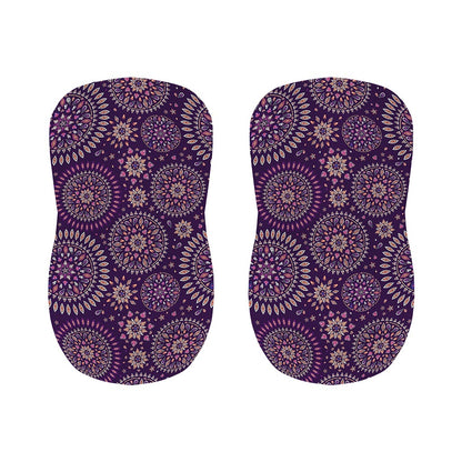 Purple Bohemian Mandala Pattern Print Bar Stool Covers