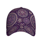 Purple Bohemian Mandala Pattern Print Baseball Cap
