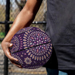 Purple Bohemian Mandala Pattern Print Basketball