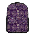 Purple Bohemian Mandala Pattern Print Casual Backpack