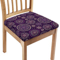 Purple Bohemian Mandala Pattern Print Chair Cushion Cover