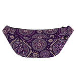Purple Bohemian Mandala Pattern Print Fanny Pack