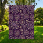 Purple Bohemian Mandala Pattern Print Garden Flag