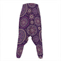 Purple Bohemian Mandala Pattern Print Hammer Pants