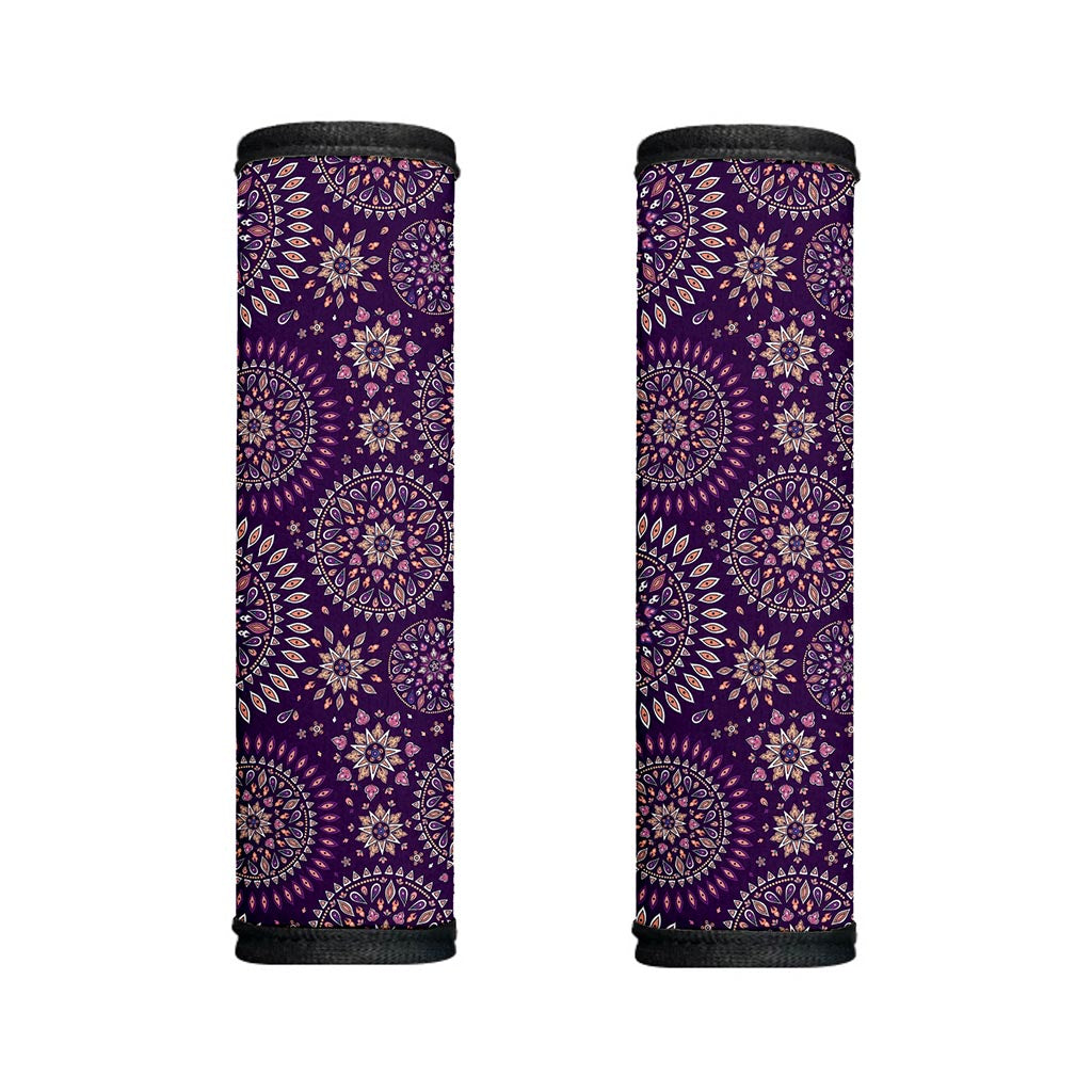 Purple Bohemian Mandala Pattern Print Handle Covers