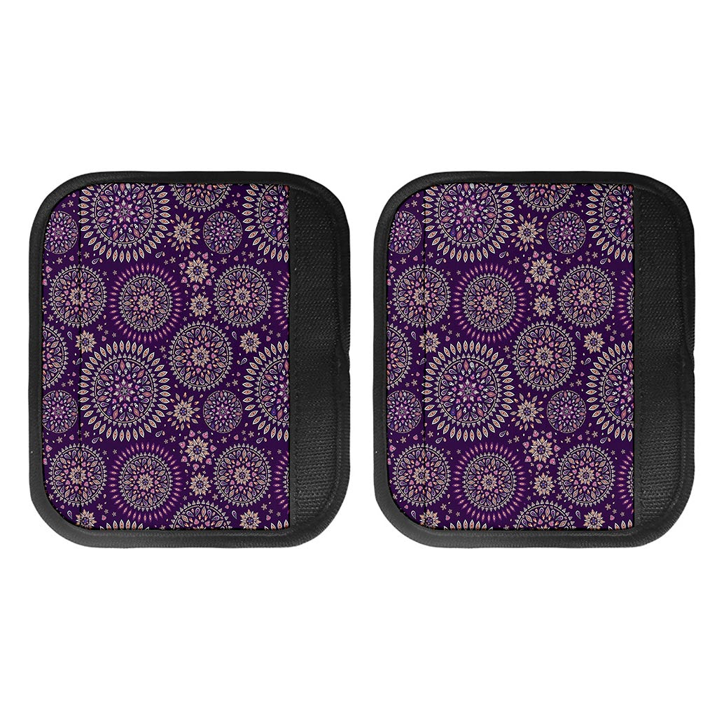 Purple Bohemian Mandala Pattern Print Handle Covers