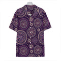 Purple Bohemian Mandala Pattern Print Hawaiian Shirt