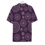 Purple Bohemian Mandala Pattern Print Hawaiian Shirt
