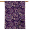 Purple Bohemian Mandala Pattern Print House Flag