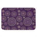 Purple Bohemian Mandala Pattern Print Indoor Door Mat