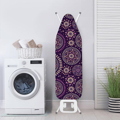 Purple Bohemian Mandala Pattern Print Ironing Board Cover