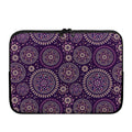 Purple Bohemian Mandala Pattern Print Laptop Sleeve