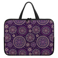 Purple Bohemian Mandala Pattern Print Laptop Sleeve With Handle