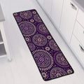 Purple Bohemian Mandala Pattern Print Long Kitchen Mat