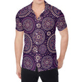 Purple Bohemian Mandala Pattern Print Men's Shirt
