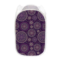 Purple Bohemian Mandala Pattern Print Mesh Laundry Hamper