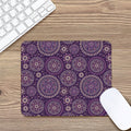 Purple Bohemian Mandala Pattern Print Mouse Pad