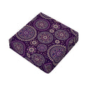 Purple Bohemian Mandala Pattern Print Outdoor Seat Cushion Cover