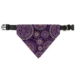 Purple Bohemian Mandala Pattern Print Over The Collar Dog Bandana
