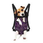 Purple Bohemian Mandala Pattern Print Pet Carrier Backpack