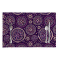 Purple Bohemian Mandala Pattern Print Placemat