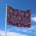 Purple Bohemian Mandala Pattern Print Polyester Flag