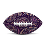 Purple Bohemian Mandala Pattern Print Rugby Ball