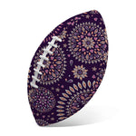 Purple Bohemian Mandala Pattern Print Rugby Ball