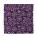 Purple Bohemian Mandala Pattern Print Silk Bandana