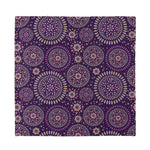 Purple Bohemian Mandala Pattern Print Silk Bandana