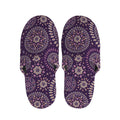 Purple Bohemian Mandala Pattern Print Slippers