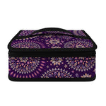 Purple Bohemian Mandala Pattern Print Small Lunch Bag