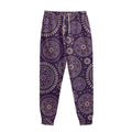 Purple Bohemian Mandala Pattern Print Sweatpants
