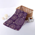 Purple Bohemian Mandala Pattern Print Towel