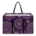 Purple Bohemian Mandala Pattern Print Utility Tote Bag